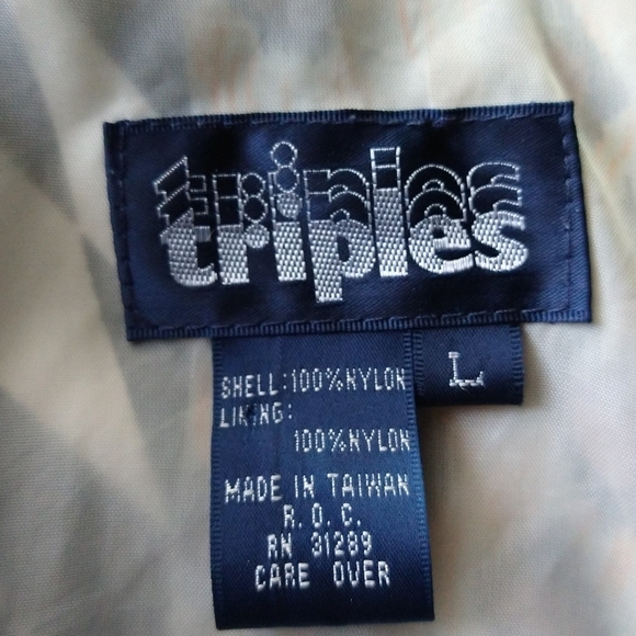 1980's 1990's WINDBREAKER JACKET zip front M L (N5) - Picture 7 of 7